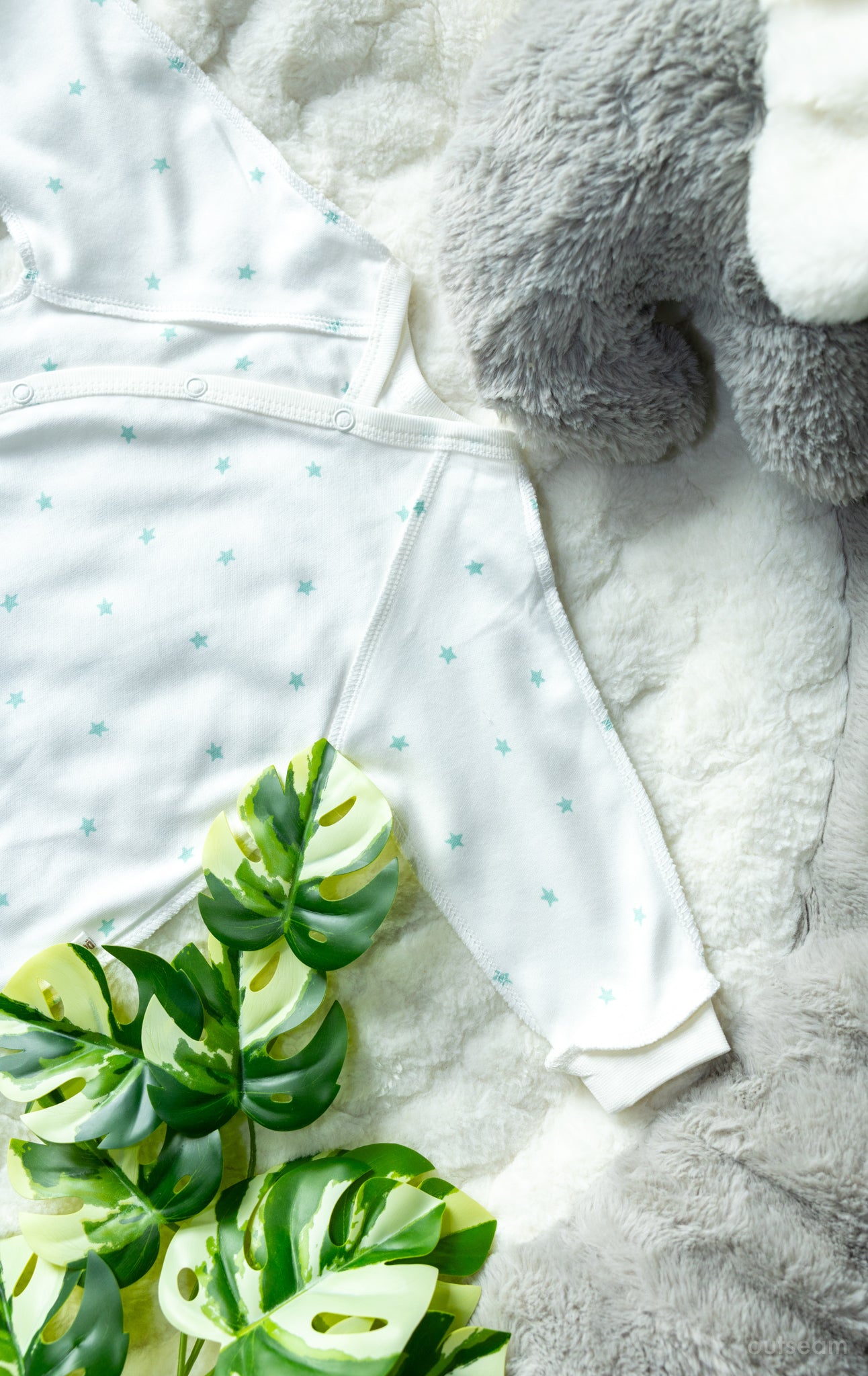 Outseam Sleepsuit Outseam Mint Stars — detail view 3